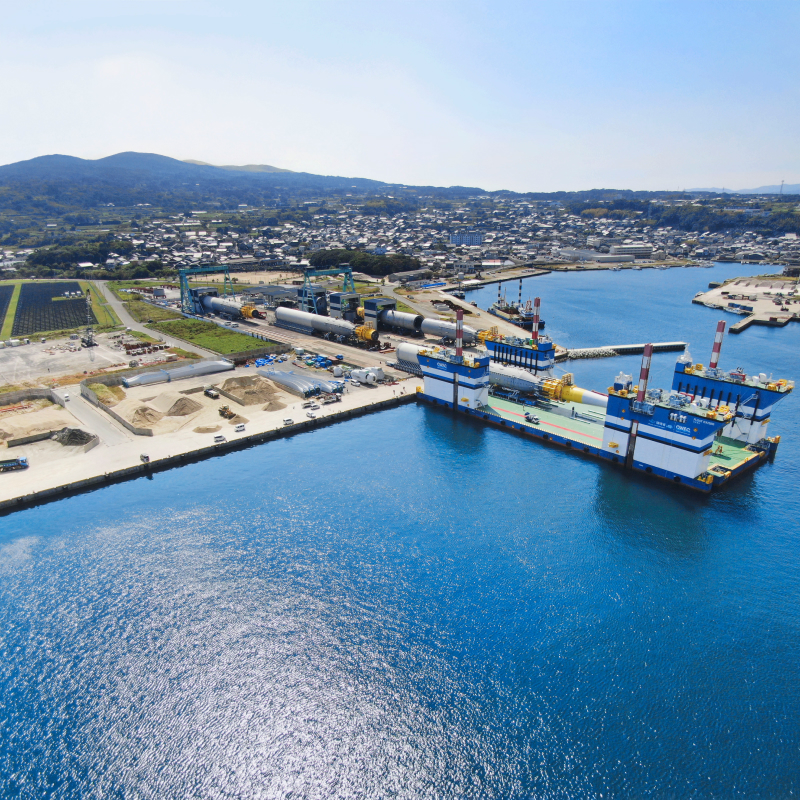 浮体構造物の製造には地元企業の協力も欠かせなかった