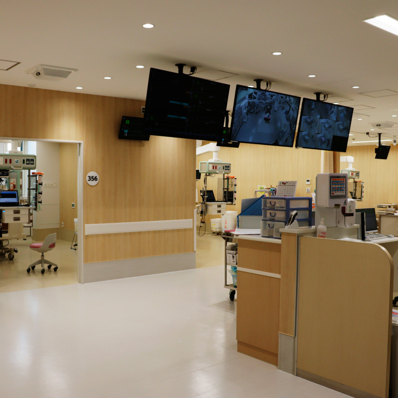 手術部と直結のICU