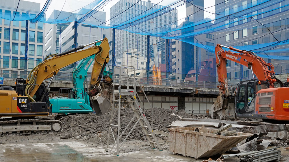 旧TODA-BUILDING解体の様子（2020年7月）
